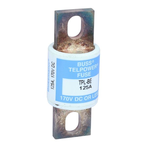 Eaton Bussmann series TPL telecommunication fuse, 170 Vdc, 125A, 100 kAIC, Non Indicating, Current-limiting, Bolted blade end X bolted blade end, Silver-plated terminal image 10