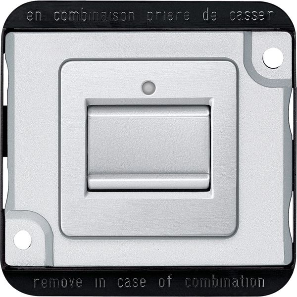 Rocker switch insert, two-way, aluminium, Anti-vandalism image 1