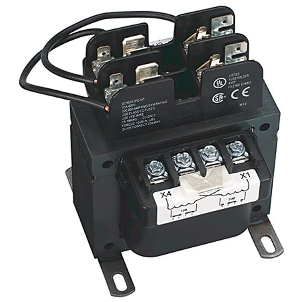 Allen-Bradley, 1497B - CCT, 250VA, 240x480V 60Hz Primary-120/240V Secondary, 0 Primary - 0 Secondary Fuse Blocks image 1