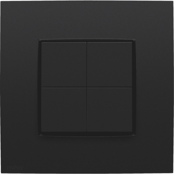 Niko dimmer switch for Hue system, Niko Intense matt black coated image 1