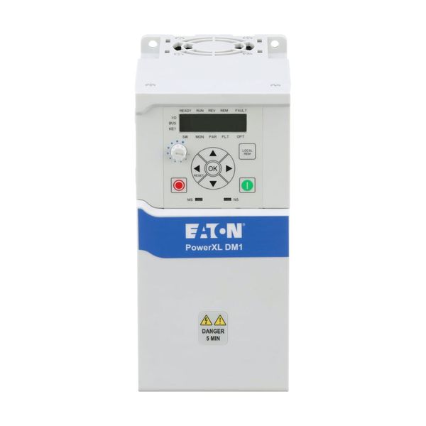 Variable frequency drive, 230 V AC, 1-phase, 11 A, 2.2 kW, IP20/NEMA0, 7-digital display assembly, Setpoint potentiometer, Brake chopper, FS2 image 10