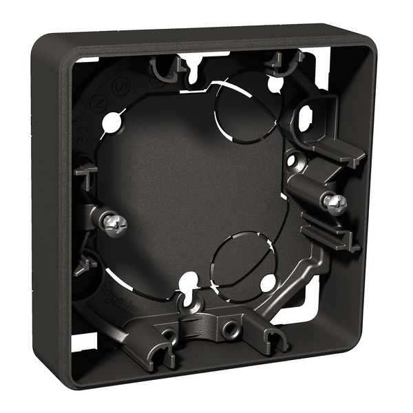 Exxact surface mounted box 1-gang low (21mm) anthracite image 4