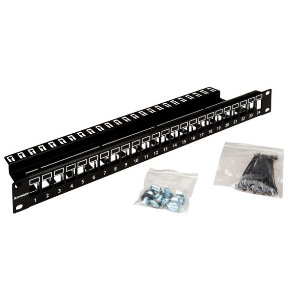 Patchpanel 19" empty for 24 modules (SFA)(SFB), 1U, RAL9005 image 8