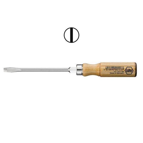 Wooden slotted screwdriver 162 8  14,0x250 image 1