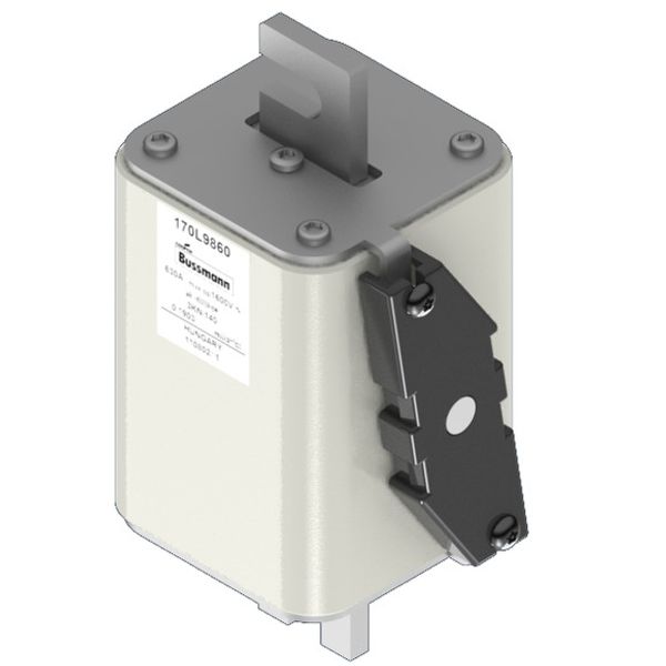 Fuse-link, high speed, 630 A, AC 1600 V, Size 3, 74 x 92 x 171 mm, aR, IEC, single indicator image 2