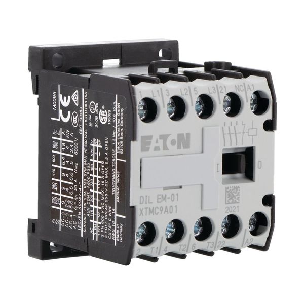 Contactor, 24 V 50/60 Hz, 3 pole, 380 V 400 V, 4 kW, Contacts N/C = Normally closed= 1 NC, Screw terminals, AC operation image 16