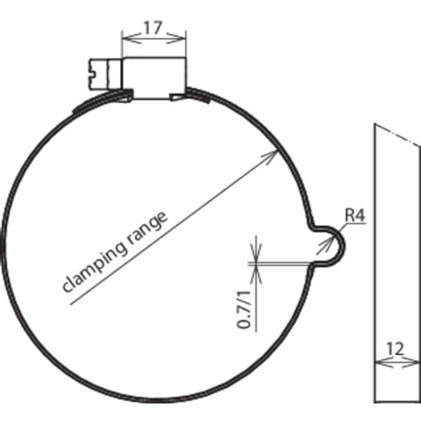 Conductor holder f. Rd 8mm  StSt f. downpipes D 80-100mm image 2