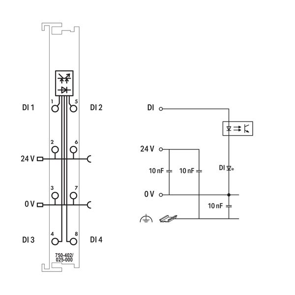 4-channel digital input 24 VDC 3 ms light gray image 5