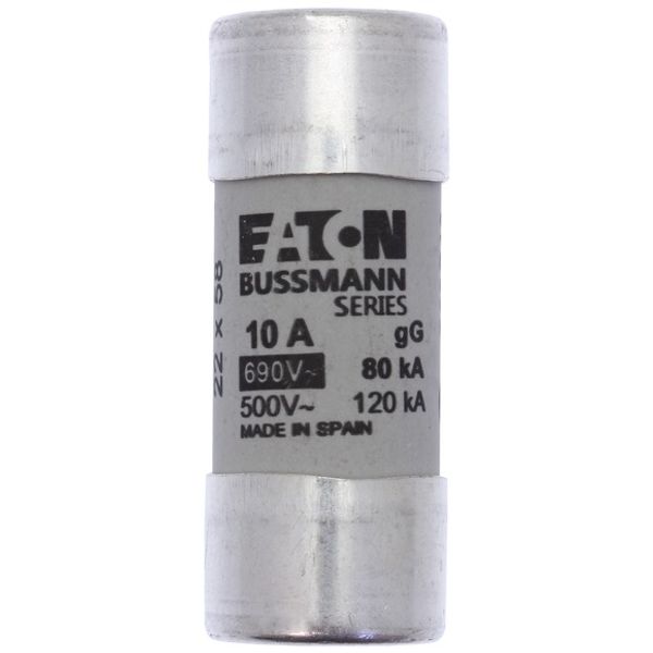 Fuse-link, LV, 10 A, AC 690 V, 22 x 58 mm, gL/gG, IEC image 2