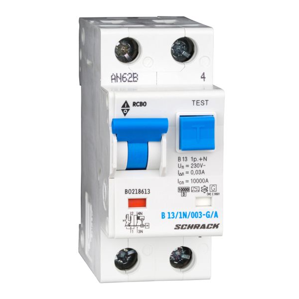 Combined MCB/RCD (RCBO) B13/1+N/30mA/Type A, G image 1