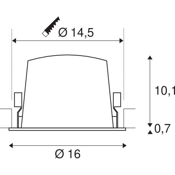 NUMINOS XL DL 37,4W 3550lm 3000K 40ø 1050mA LED black/white image 3