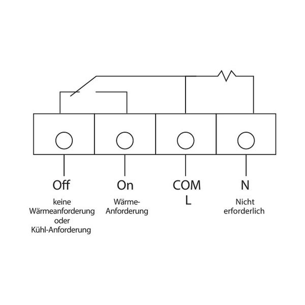 Room controller, 5-30C, battery operated, 1 changeover contact 2(1)A, 12...240 V AC/DC, potential-free image 3