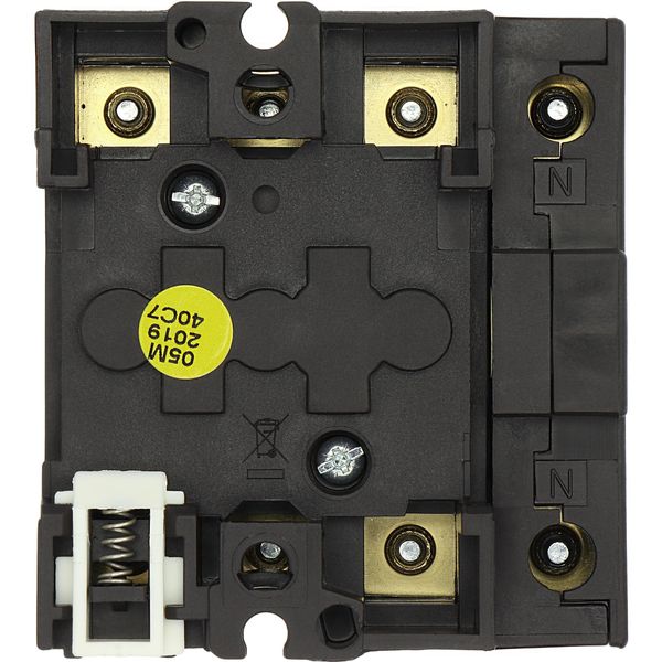 Main switch, P1, 25 A, rear mounting, 3 pole + N, STOP function, With black rotary handle and locking ring, Lockable in the 0 (Off) position image 13