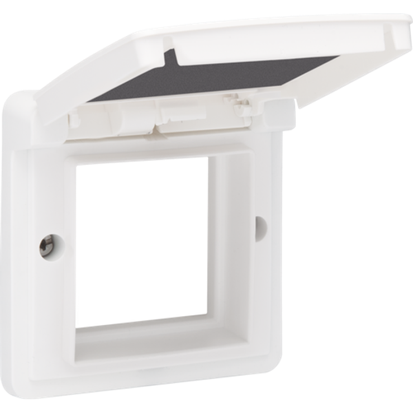 Adapter frame with hinged lid suitable for 45 x 45 mm functions in spl image 1