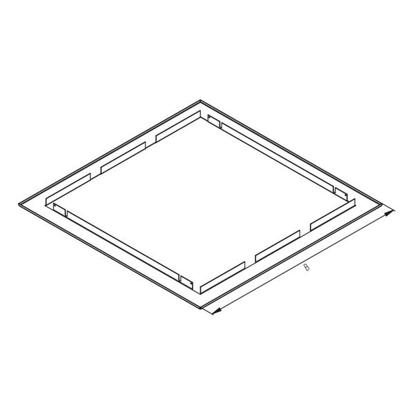 Flushmount Combiframe for Homecabinet 4, RAL9003 image 1