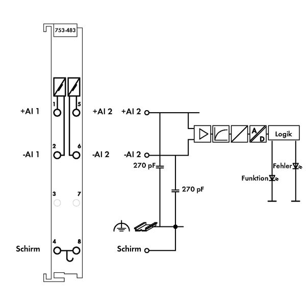 2-channel analog input 0 ... 30 VDC Differential input light gray image 5