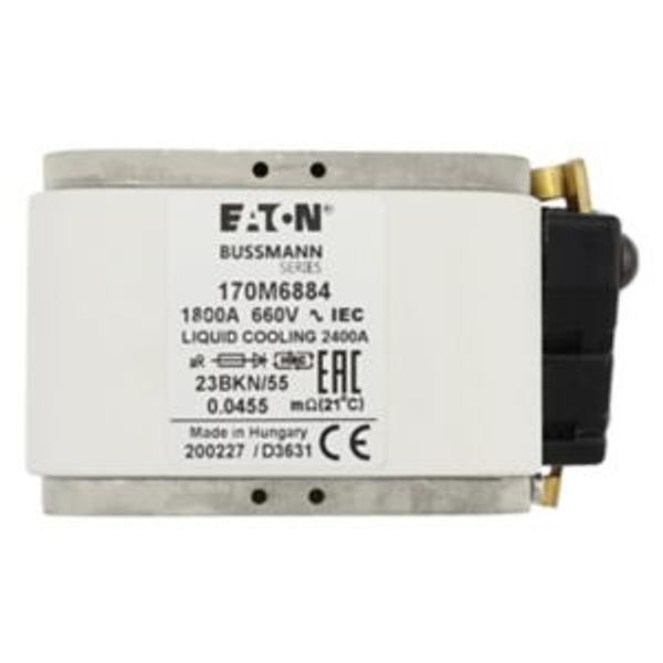 Fuse-link, high speed, 1800 A, AC 660 V, 2 x size 3, 74 x 167 x 52 mm, aR, IEC, single indicator image 4