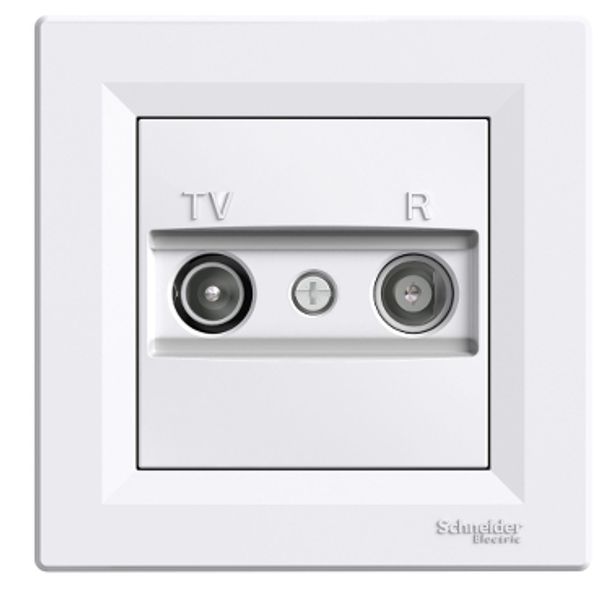 Asfora, TV/R intermediate socket, 4dB, white image 2