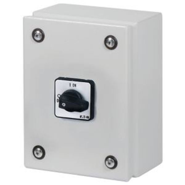 T0, 20 A, surface mounting, 2 contact unit(s), 90 °, maintained, 0-1, in steel enclosure, Design number 1 image 5