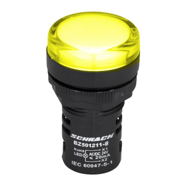 LED-indicator monobloc 24VAC/DC yellow image 1