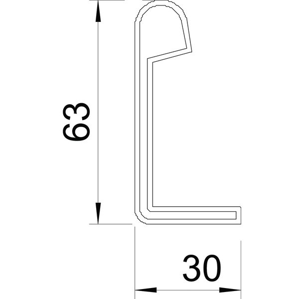 SKH 60 OR Protective cap for cable ladder H60mm image 2