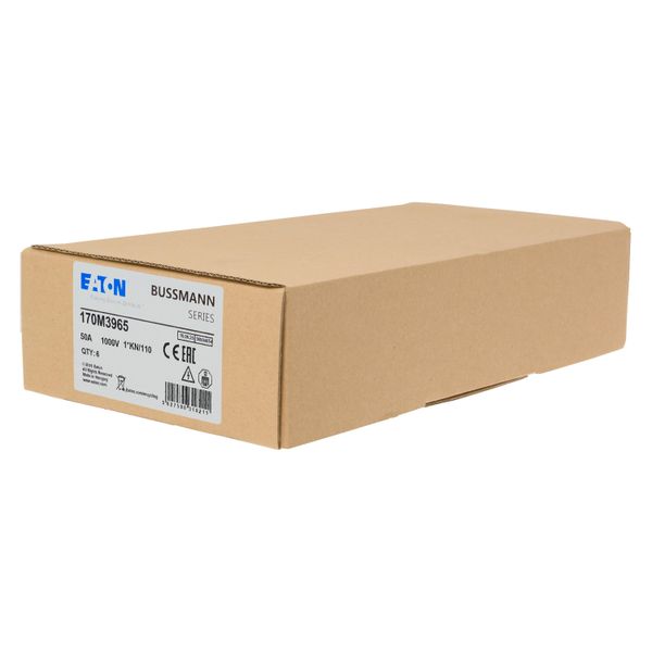 Fuse-link, high speed, 50 A, AC 1000 V, compact DIN 1, 43 x 61 x 138 mm, aR, DIN, IEC, type K indicator image 16