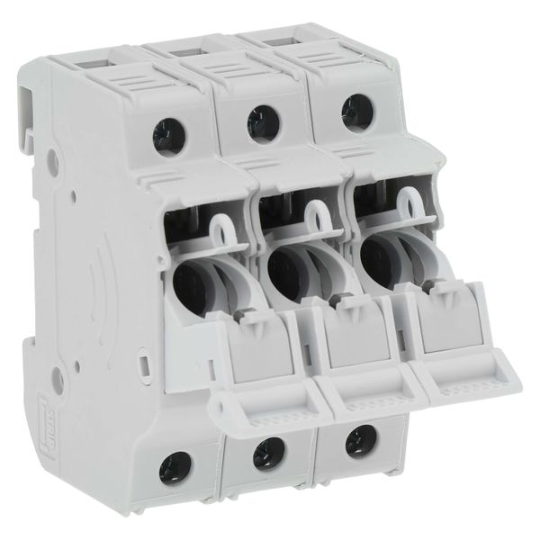 Fuse-holder, LV, 30 A, AC 600 V, 10 x 38 mm, CC, 3P, UL, indicating, DIN rail mount image 18