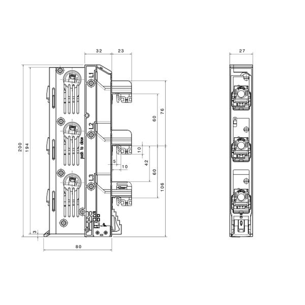 ARROW R, D02, 3-pole for 60mm busbar-system, 25A complete image 10