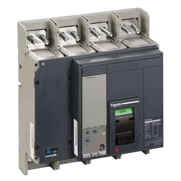 circuit breaker ComPact NS1000N, 50 kA at 415 VAC, Micrologic 2.0 trip unit, 1000 A, fixed,4 poles 4d image 2