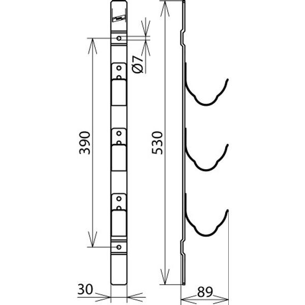 Storage device for three h.v.h.b.c. fuses - single part image 2