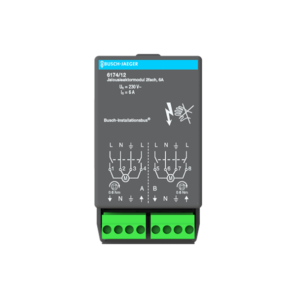 6174/12 Shutter Actuator Module, 2-fold, 230 V AC, BJE image 5