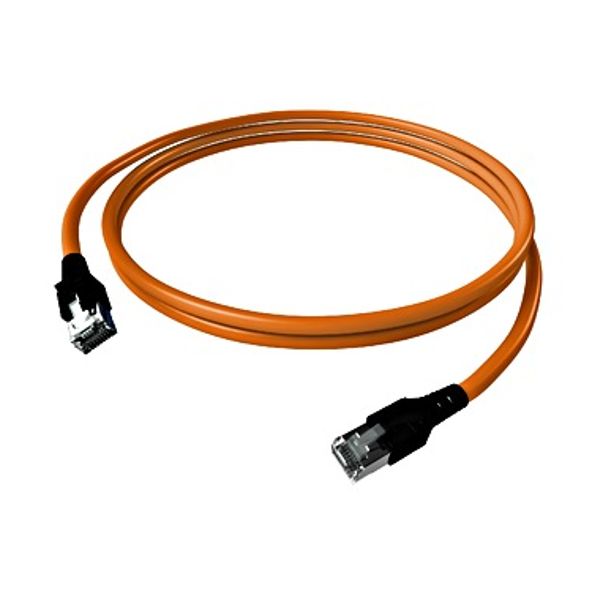 SolidCon Patch Cord, Cat.6a, AWG23, Shielded, orange, 1m image 1