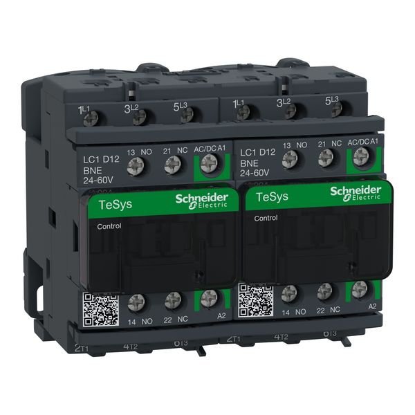 TeSys Deca reversing contactor - 3P - = 440 V - 12 A AC-3 - 24...60 V AC/DC coil image 3