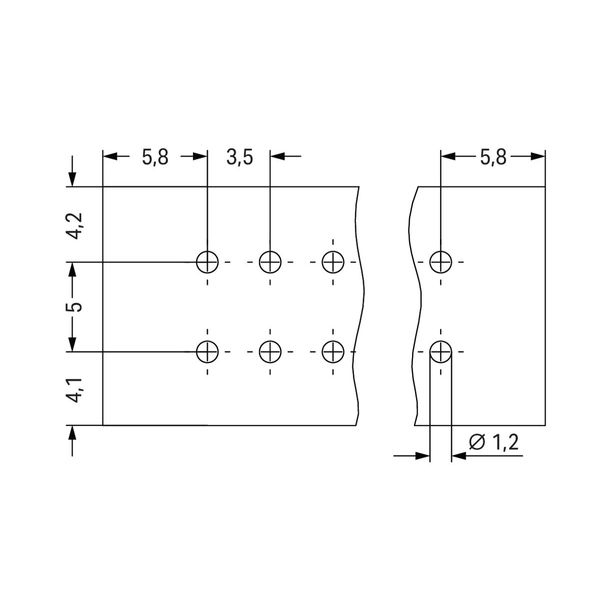 THR male header, 2-row 0.8 x 0.8 mm solder pin straight black image 3