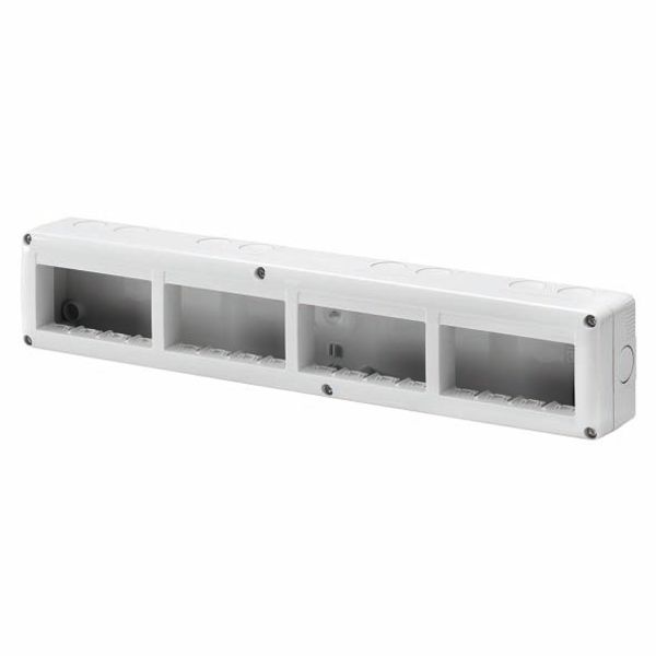 PROTECTED ENCLOSURE FOR SYSTEM DEVICES - HORIZONTAL MULTIPLE - 16 GANG - MODULE 4x4 - RAL 7035 GREY - IP40 image 2