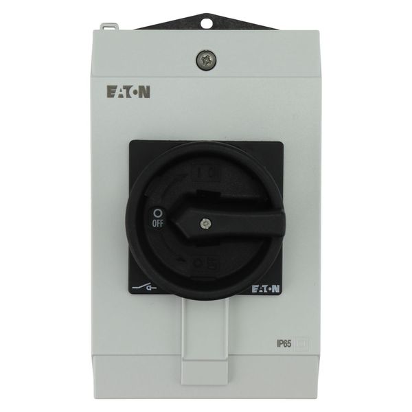 Main switch, P1, 40 A, surface mounting, 3 pole, STOP function, With black rotary handle and locking ring, Lockable in the 0 (Off) position, hard knoc image 11