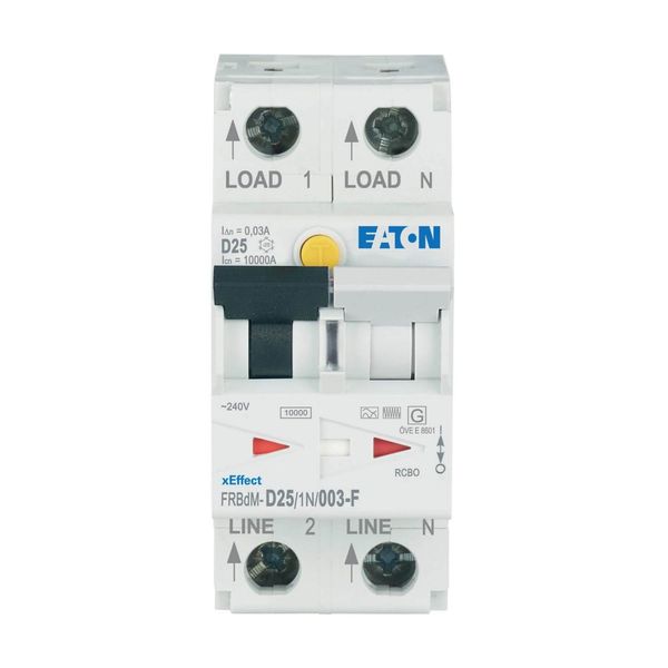 Digital RCD/MCB combination, 25 A, 30 mA, MCB trip characteristic: D, 1p+N, RCD trip characteristic: F image 5