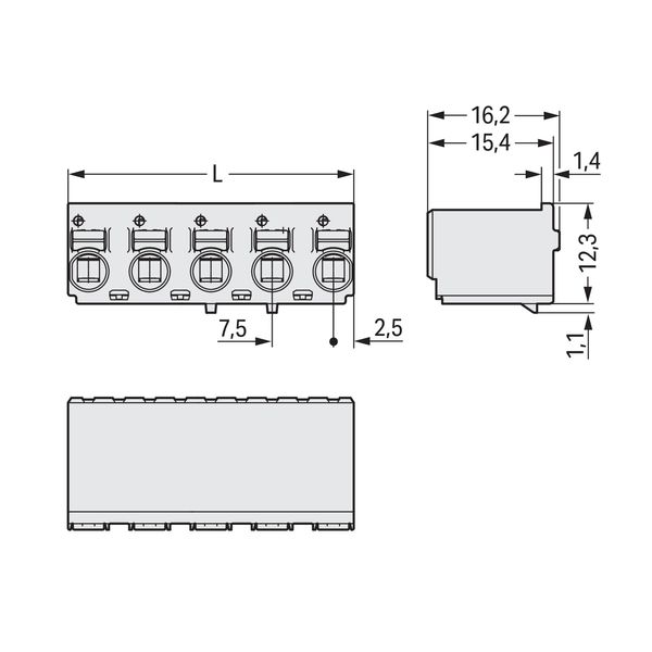 1-conductor female connector push-button Push-in CAGE CLAMP® light gra image 5