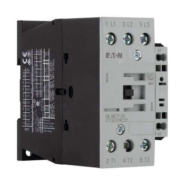 Contactor, 3 pole, 380 V 400 V 7.5 kW, 1 NC, RDC 24: 24 - 27 V DC, DC operation, Spring-loaded terminals image 11