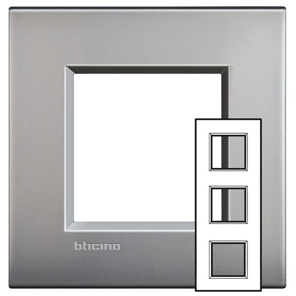 LL - COVER PLATE 2X3P 71MM NICKEL MAT image 1