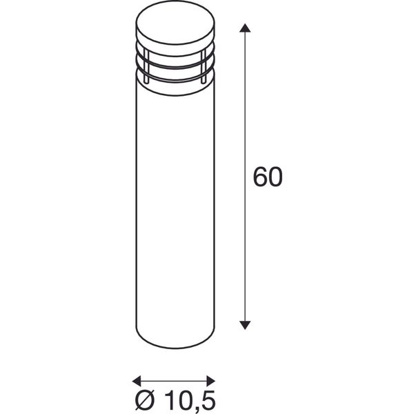 VAP SLIM 60 floor lamp, E27 max.20W, stainless steel brushed image 5