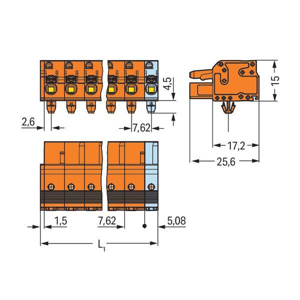 2231-712/008-000 1-conductor female connector; push-button; Push-in CAGE CLAMP® image 5