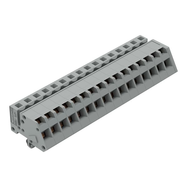 1-conductor female connector, angled CAGE CLAMP® 2.5 mm² gray image 1