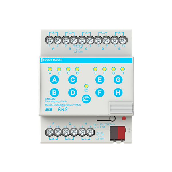 6188/20 Binary Input, 8-fold, 10-230 V, MDRC, BJE image 2