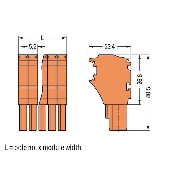 1-conductor female connector Push-in CAGE CLAMP® 4 mm² orange image 1