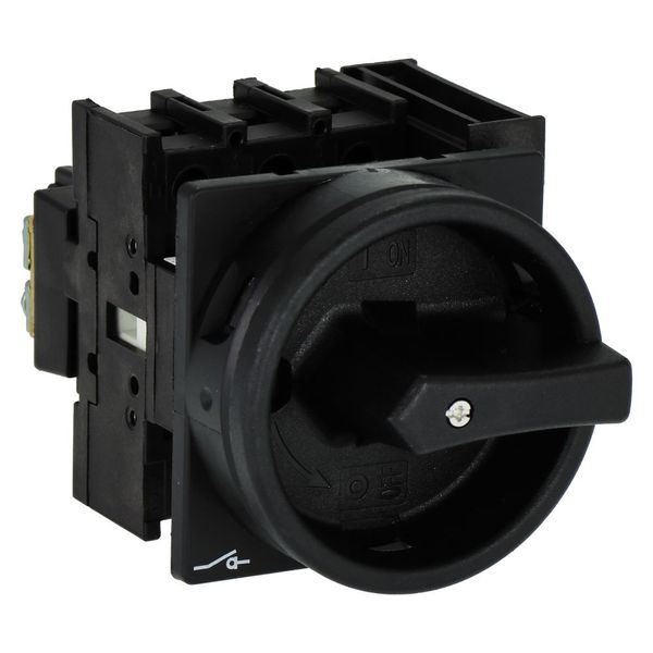 Main switch, P1, 40 A, flush mounting, 3 pole + N, STOP function, With black rotary handle and locking ring, Lockable in the 0 (Off) position image 9