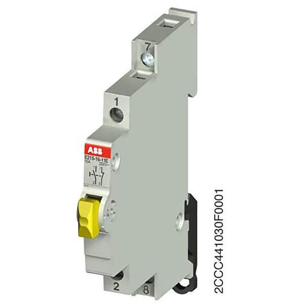 E215-16-11EPushbutton,16 A,acc. to EN 250 V AC,1NO,1NC,0CO, El. Color:Yellow, MW:0.5 image 2