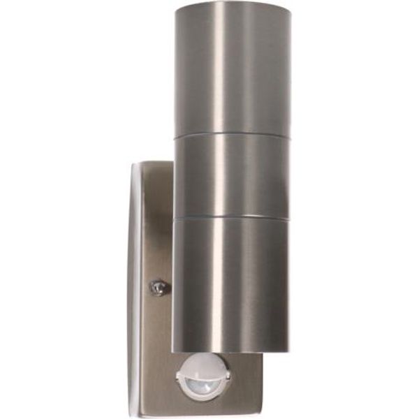 Outdoor Light without Light Source - wall light Calabar - 2xGU10 IP44  - Sensor - Stainlesssteel image 1