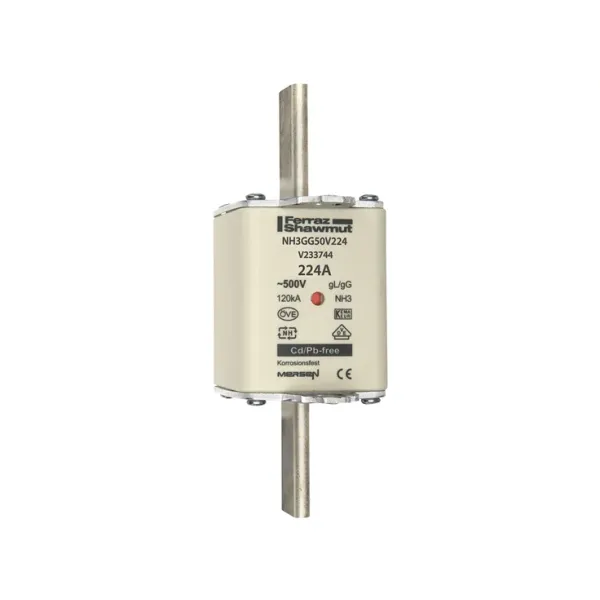 Fuse-link NH3 gG 500VAC 224A live tags Double indicator image 2