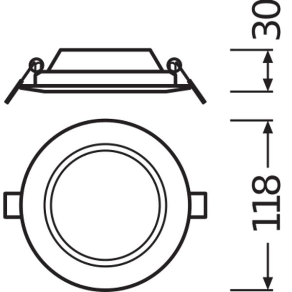 DOWNLIGHT SLIM ROUND 105 6 W 3000 K WT image 11